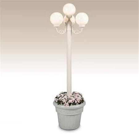 Patio Living European 00391 Four White Globe Lantern Planter - Park Style LL-00391